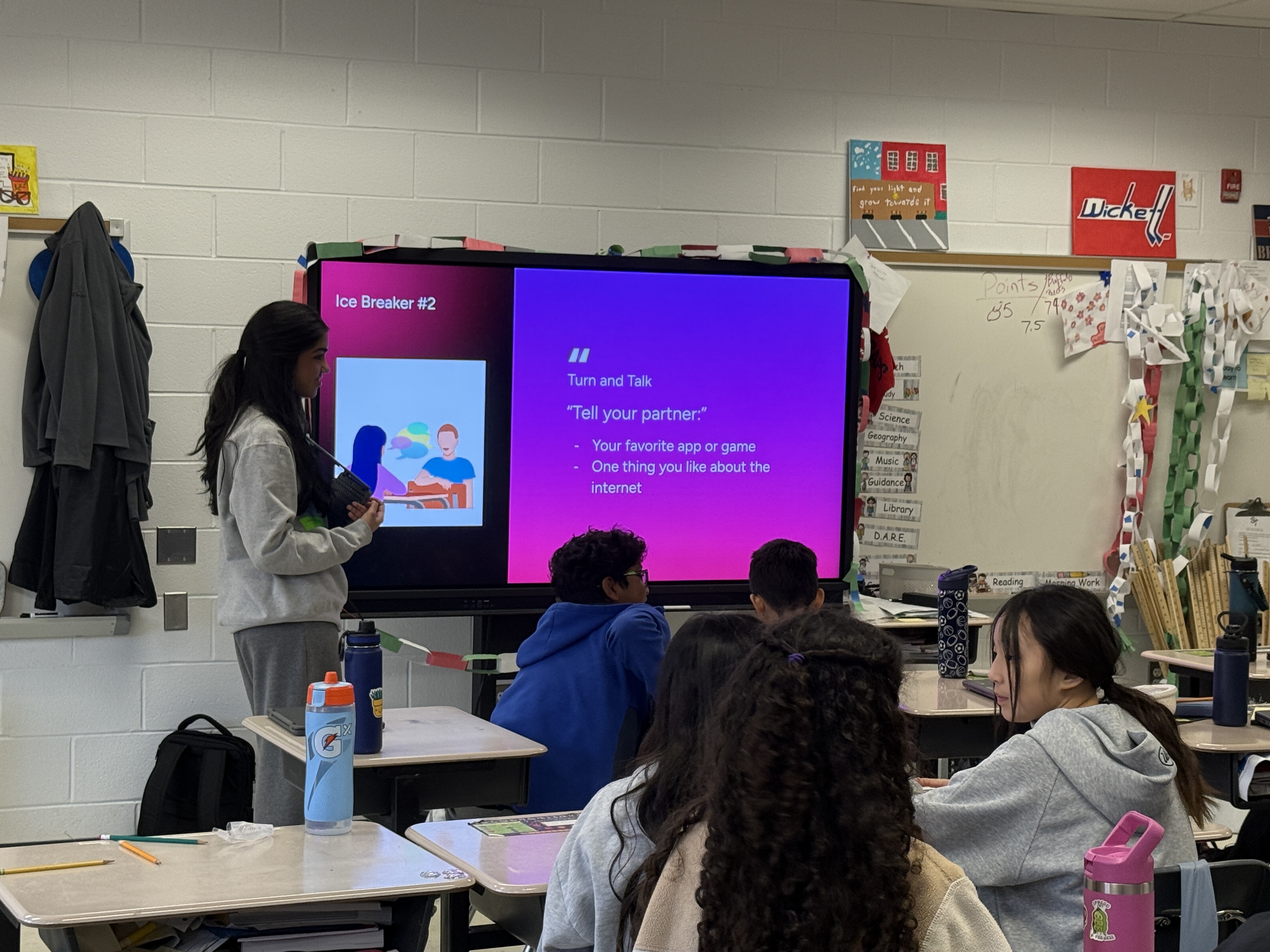 Sharani Chebrolu leading a digital safety workshop